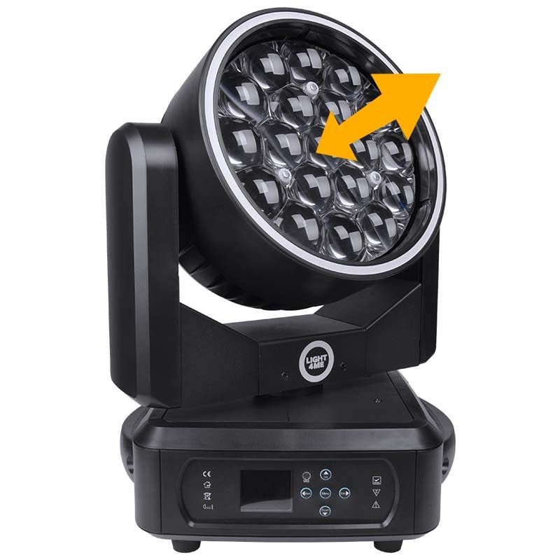 Light4me ZOOM WASH 19X15 RING głowica ruchoma LED reflektor sceniczny ...