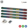 Flash 4x LED BAR 24x3W RGB 8 SECTION listwa led