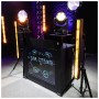 DNA DJ BOOTH stół stanowisko DJ podświetlana tablica LED RGB pilot długopisy pokrowiec + dostawki ZESTAW