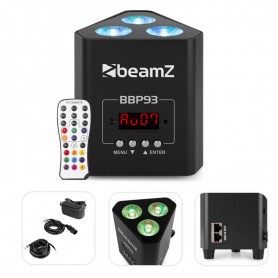 BeamZ LED BBP93 Uplight Par 3x10W RGBW 4-w-1 oświetlacz bateryjny