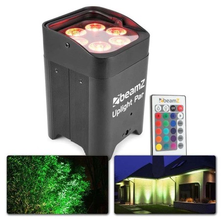 BeamZ LED BBP96 Uplight Par 6x12W RGBWA-UV z bezprzewodowym DMX i powiększonym akumulatorem oświetlacz bateryjny