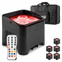 Zestaw 6 oświetlaczy bateryjnych BEamZ BBP94 LED 4x10W + dedykowany soft case