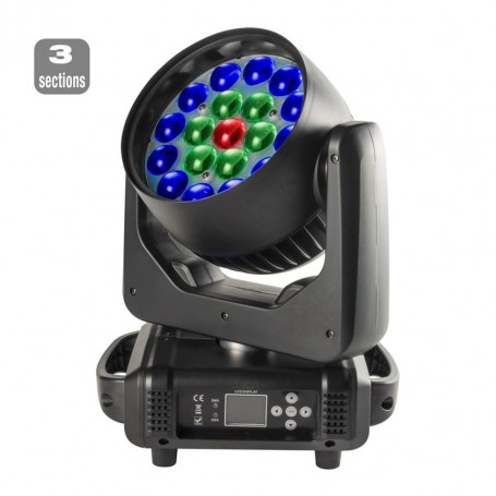 Flash WASH LED 1915 ZOOM v2203 ruchoma głowica wash