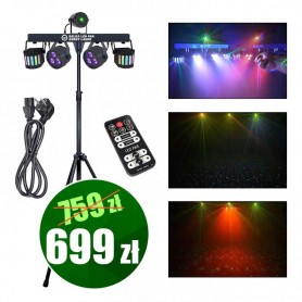 LIGHT4ME BELKA LED PAR DERBY LASER multiefekt świetlny