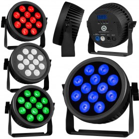 Light4Me CREE ALU QUAD PAR 12 reflektor par oświetlenie sceniczne 12x12W RGBW SMD LED 4w1