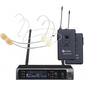 Prodipe HEADSET B210 DUO DSP UHF podwójny zestaw bezprzewodowy z mikrofonem nagłownym